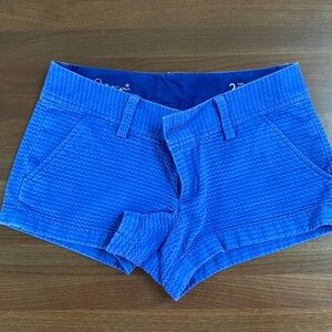 Lilly Pulitzer blue low waisted shorts